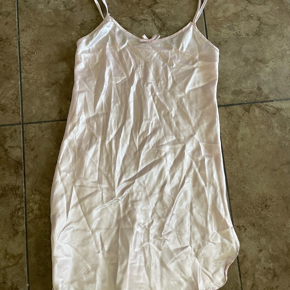 Pink slip dress